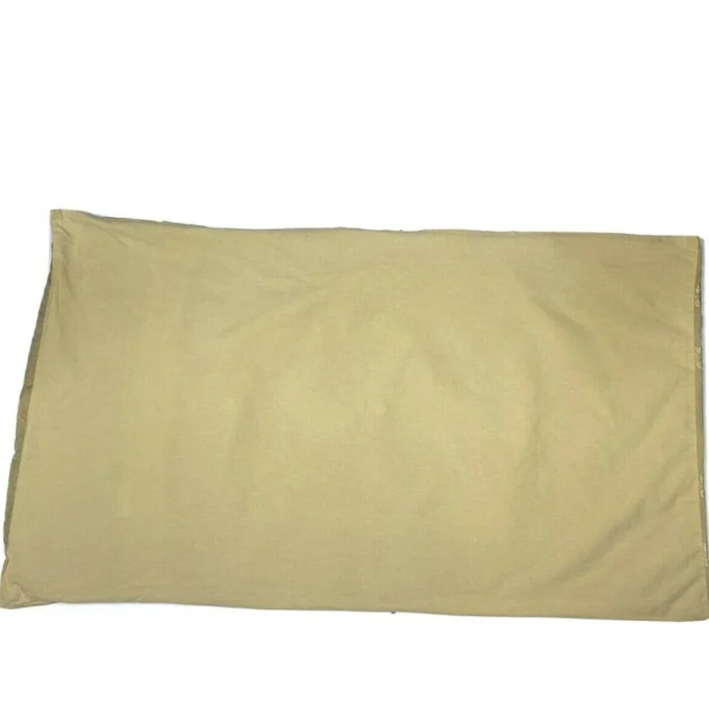 2 Luxury Silk Shams Pair Pillowcases Tan Designer